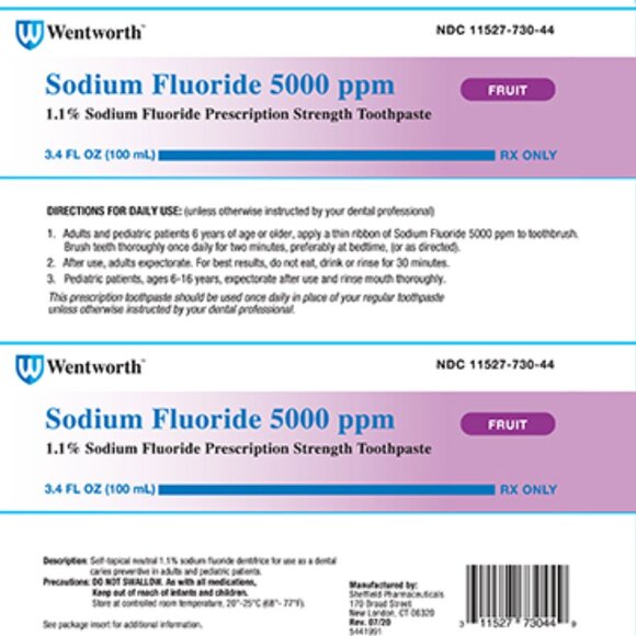 Wentworth Sodium Fluoride 5000 PPM 1.1 % Sodium Fluoride toothpaste, BRAND NEW - Picture 1 of 1